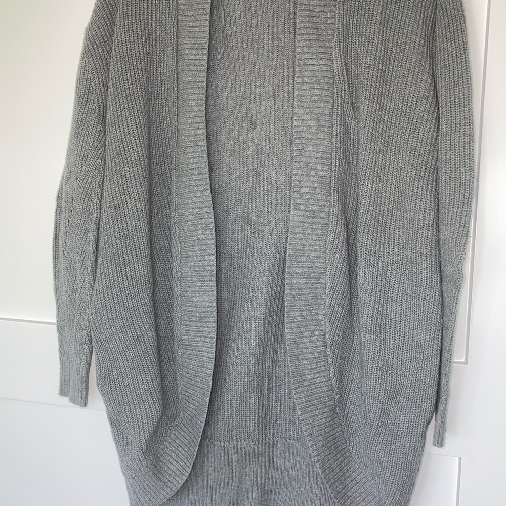 Grey knit cardigan